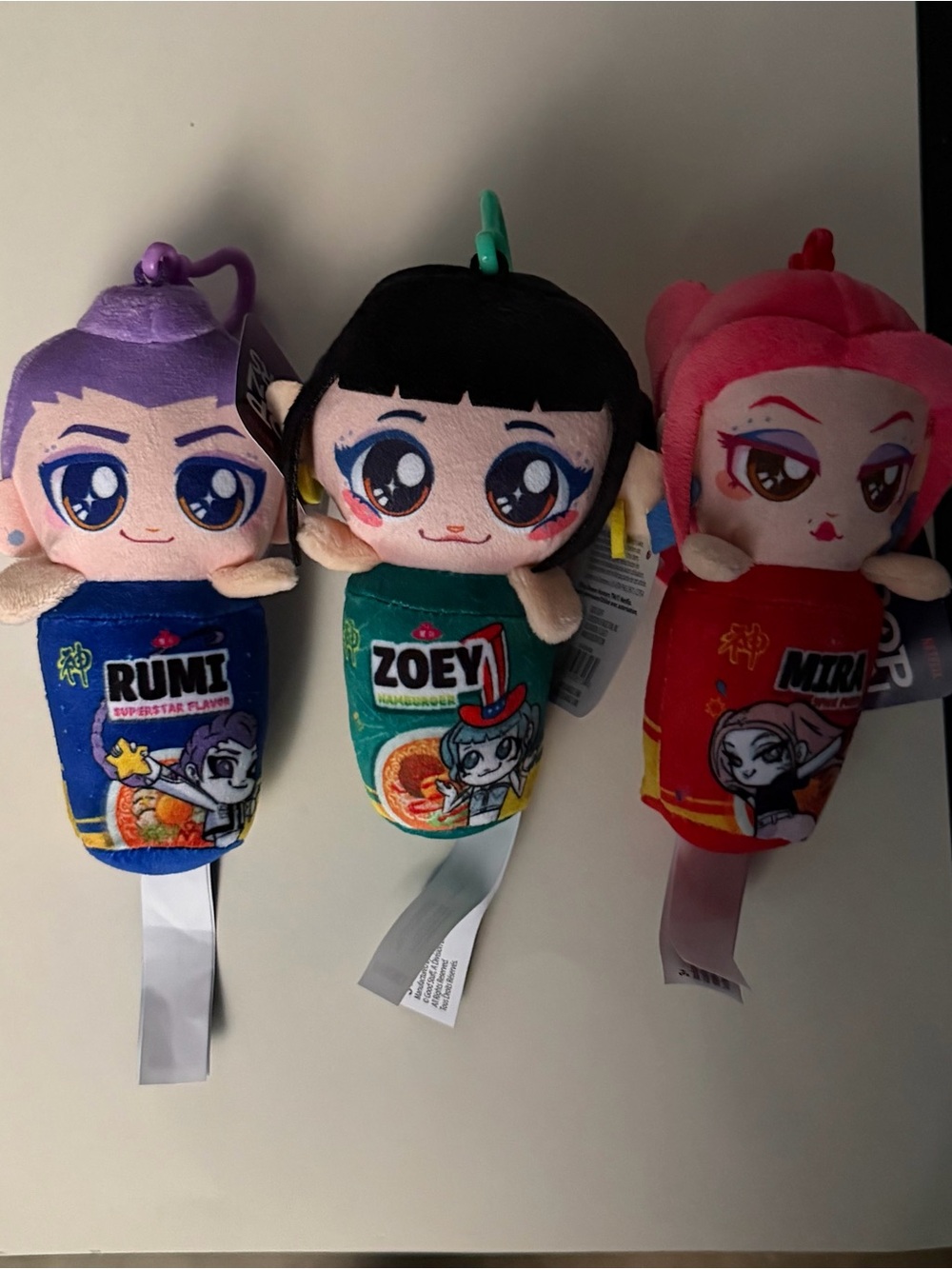 Kpop demon hunters Plush Keychain set